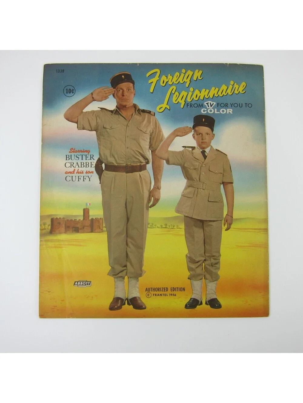 Foreign Legionnaire Coloring Book Abbot #1339 Buster Crabbe & Cuffy Vintage 1956